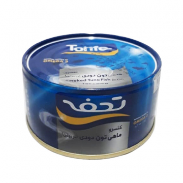 کنسرو ماهی تون دودی در روغن تحفه 180 گرمی